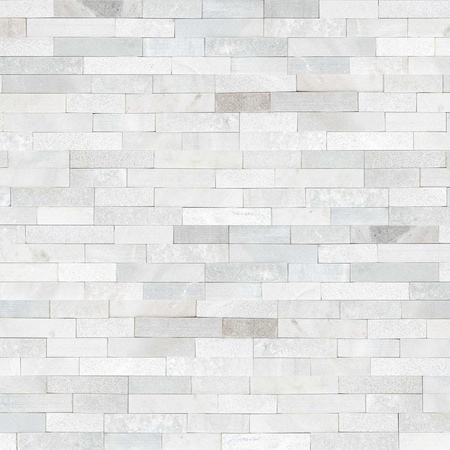 Msi Arctic White Multi Finish Ledger Panel "6 X 24" Honed Marble Wall Tile, 6PK ZOR-PNL-0020